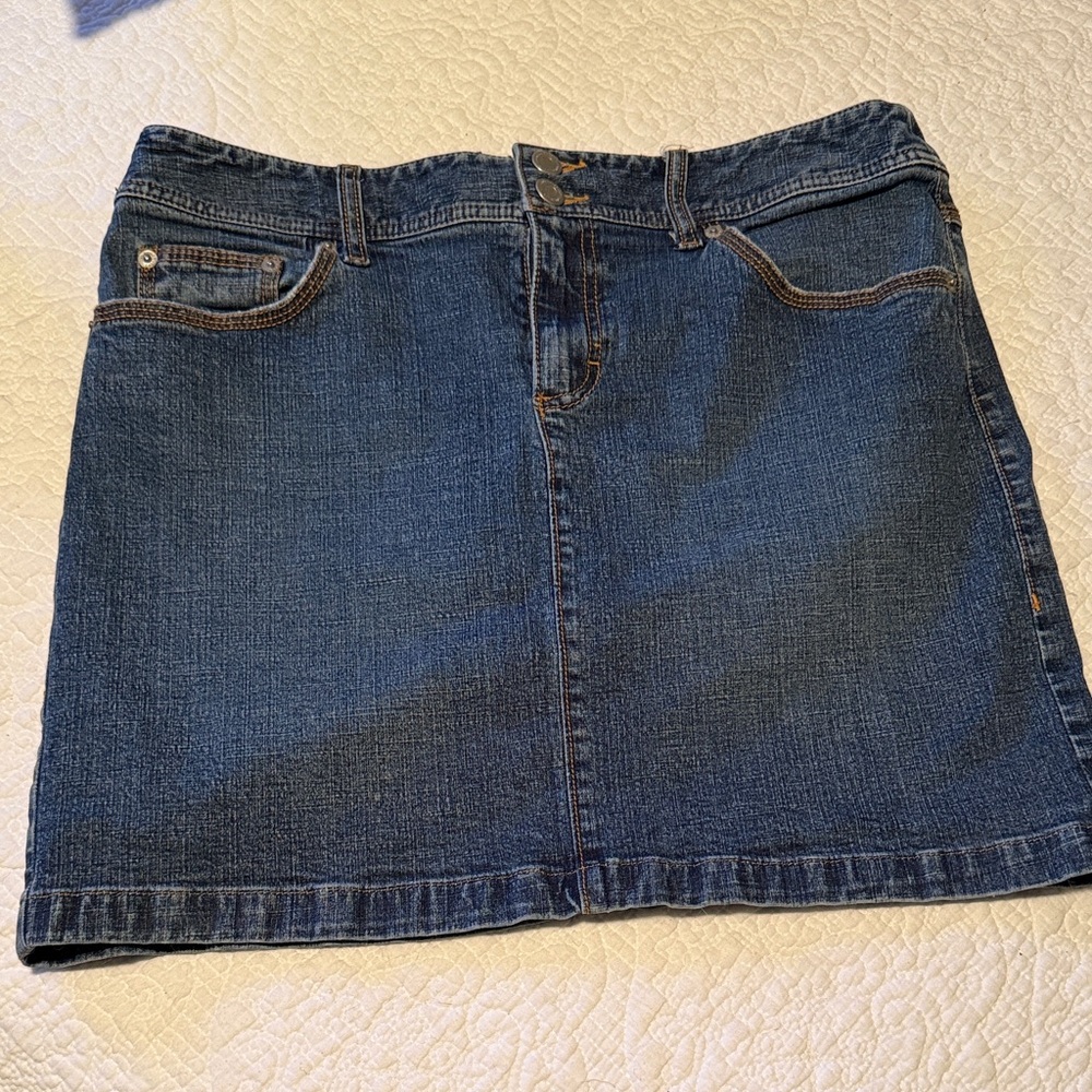 LOFT Classic Blue Mini Skirt